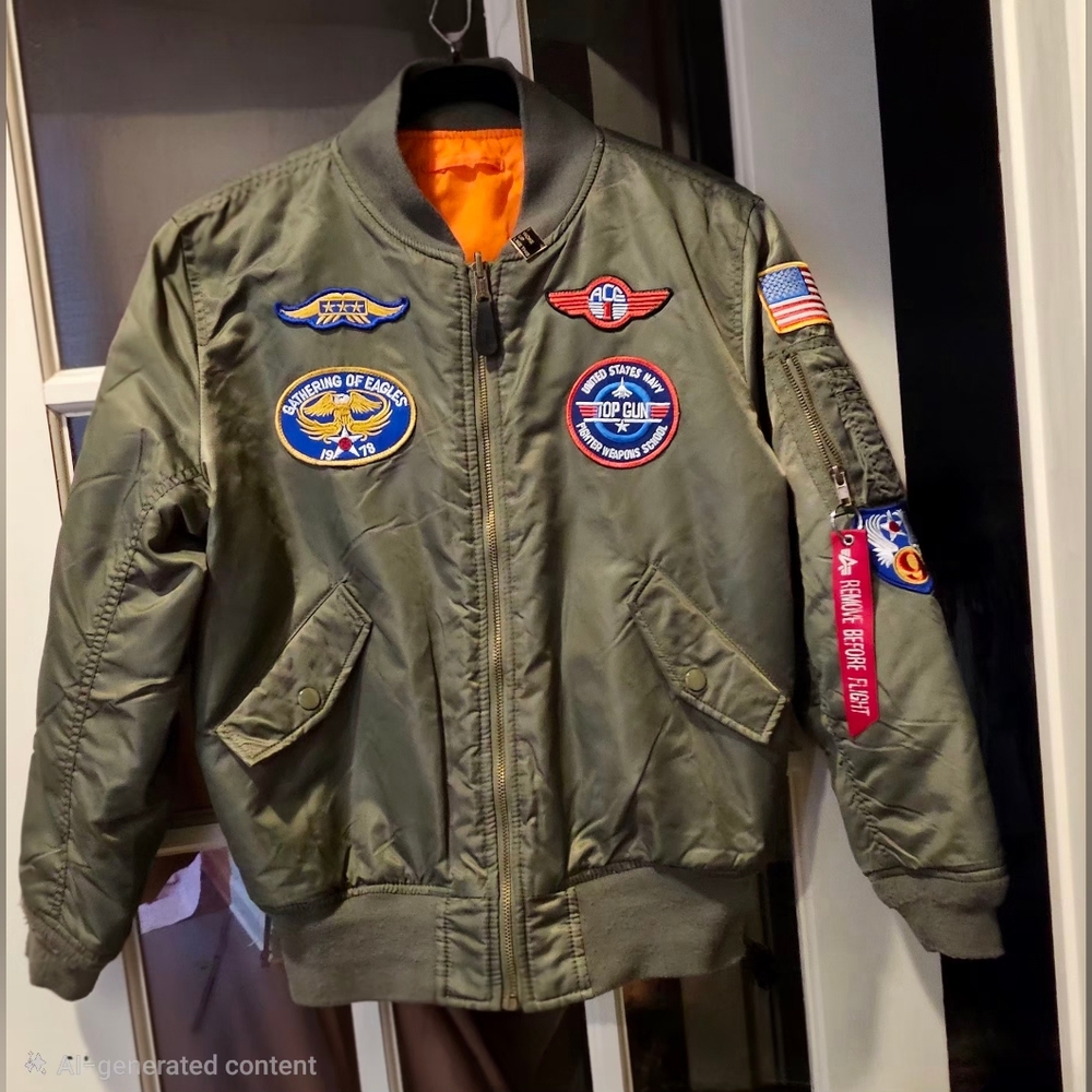 Level up your style with this classic Youth Alpha Industries Top Gun Flight Jack